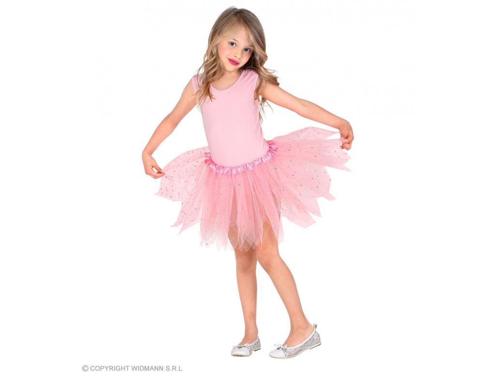 Csillogós tütü, halvány rózsaszín lány jelmez