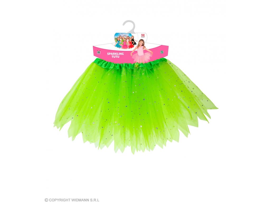 Csillogós tütü, zöld lány jelmez