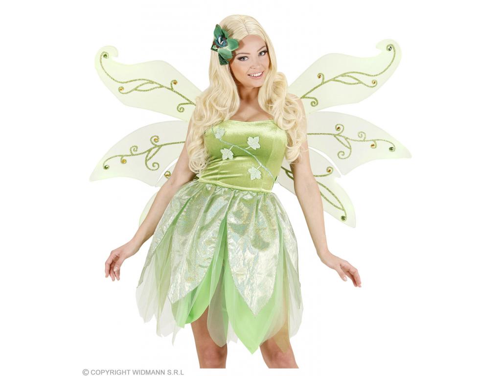 Csillámos tündérszárny zöld színben