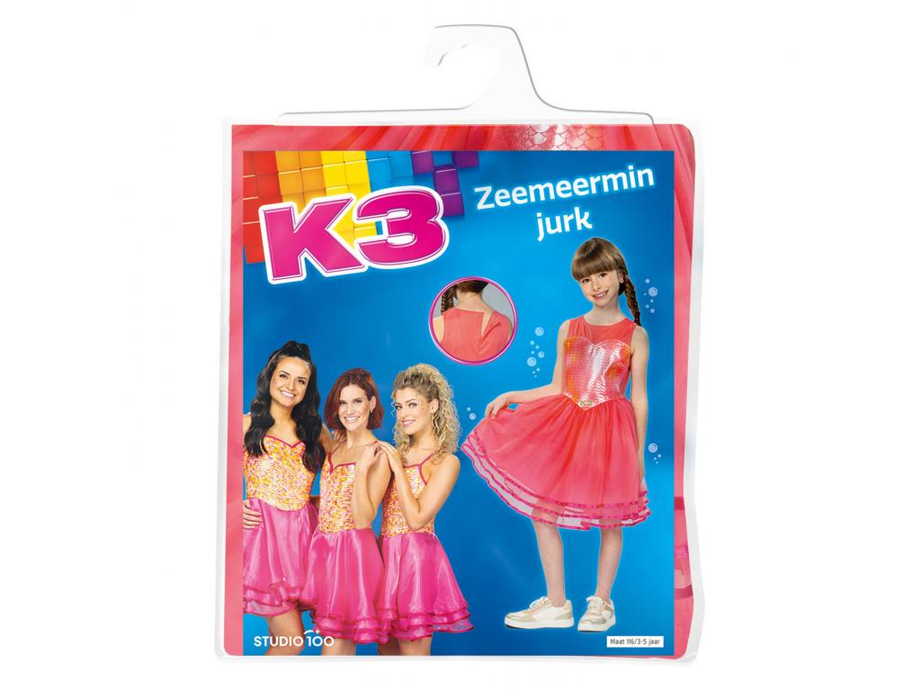 K3 Fancy Dress - Sellő ruha, 3-5 éveseknek