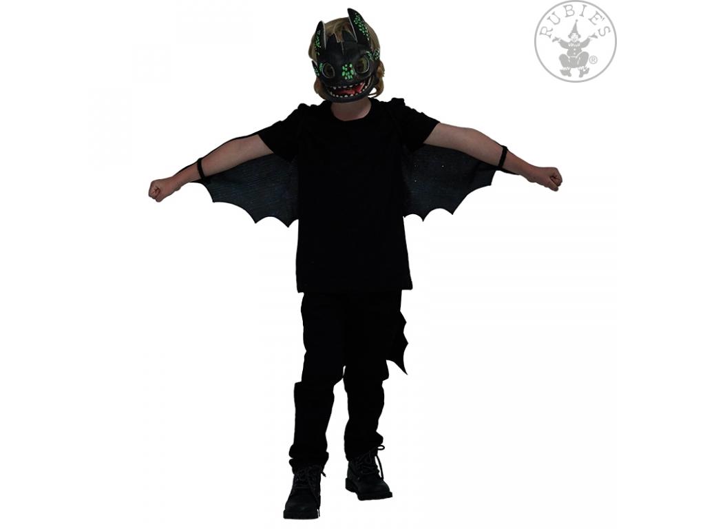Dragon 3 jelmez szett fekete színben fiú jelmez standard méretbe