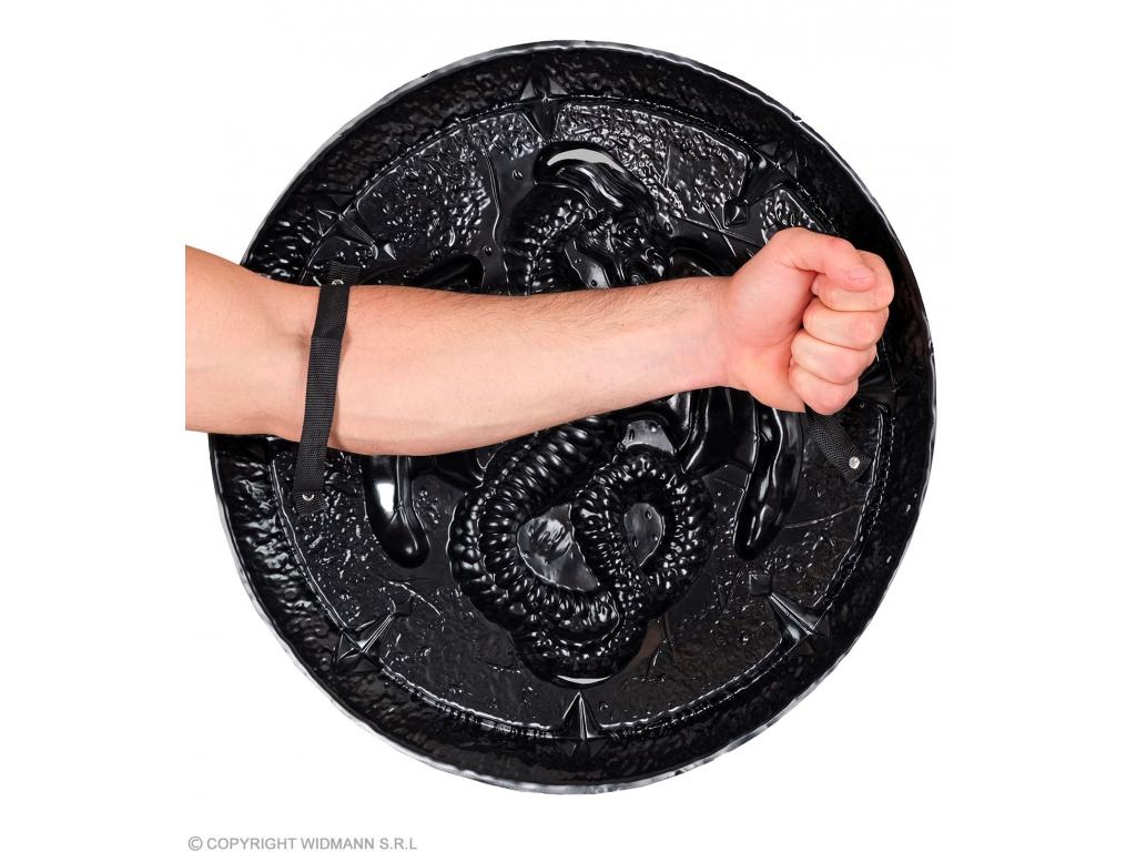 Sárkány pajzs fogantyúval 48 cm-es