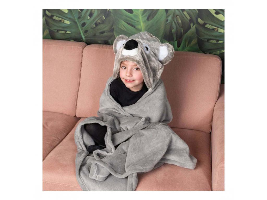 Noxxiez koala kapucnis pléd, 130x100cm