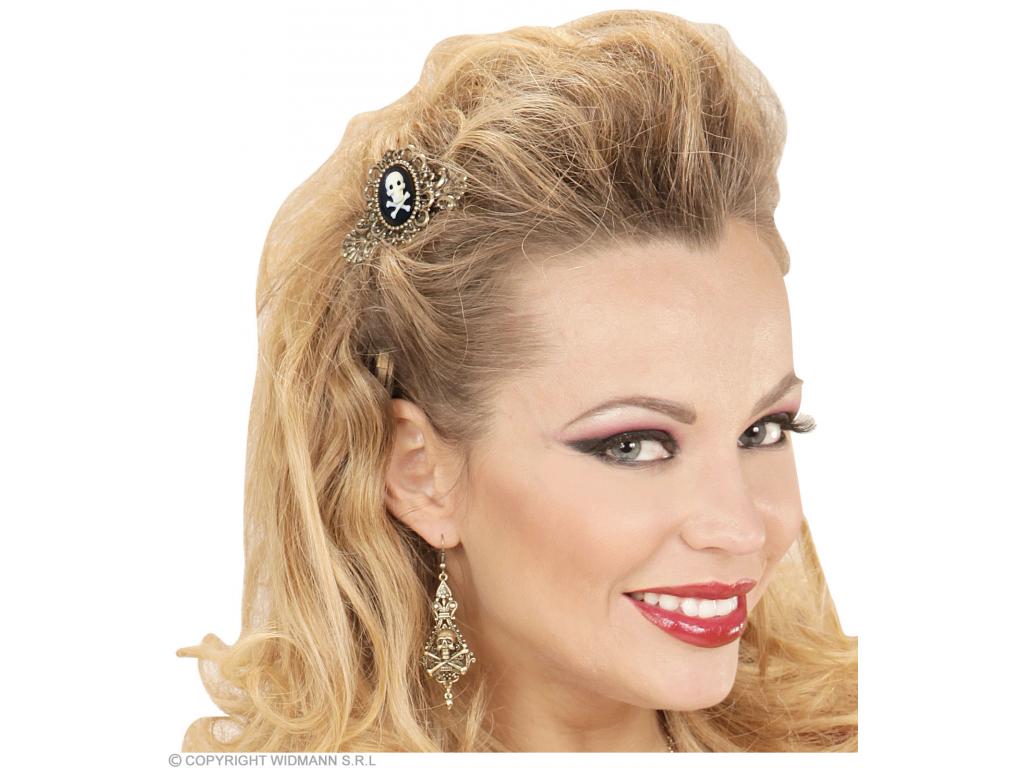 Arany színű koponyás hajbavaló