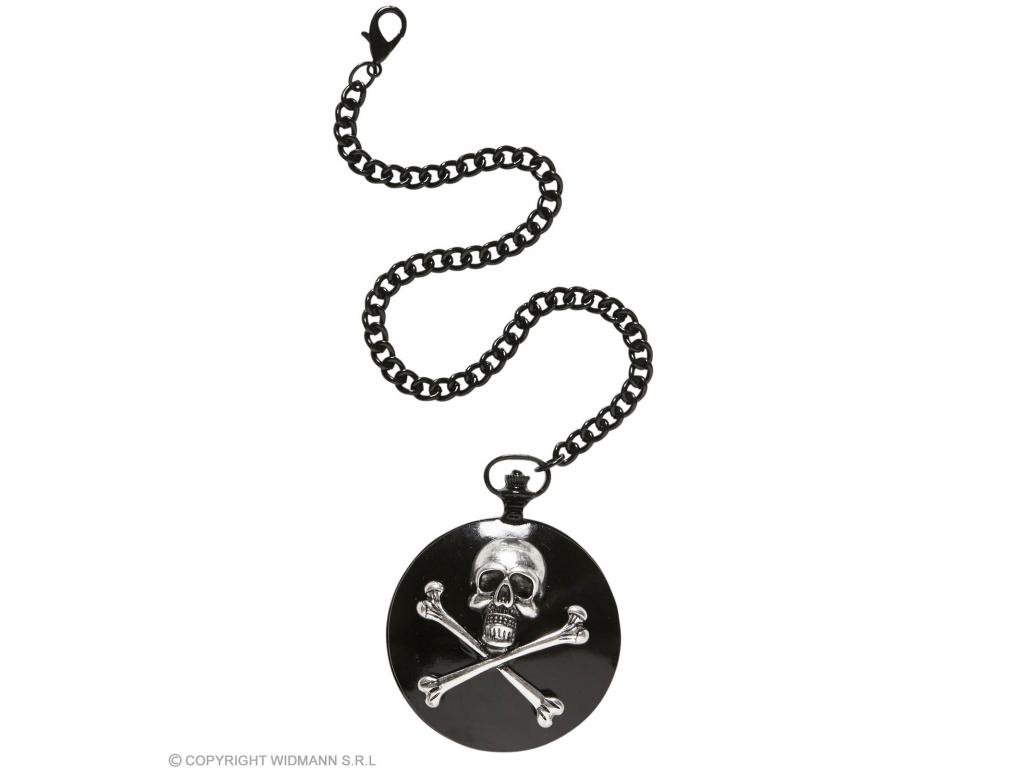 Fekete kalóz medál lánccal