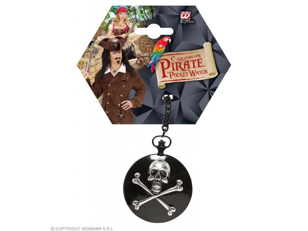 Fekete kalóz medál lánccal