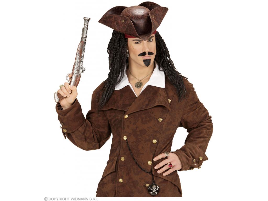 Fekete kalóz medál lánccal