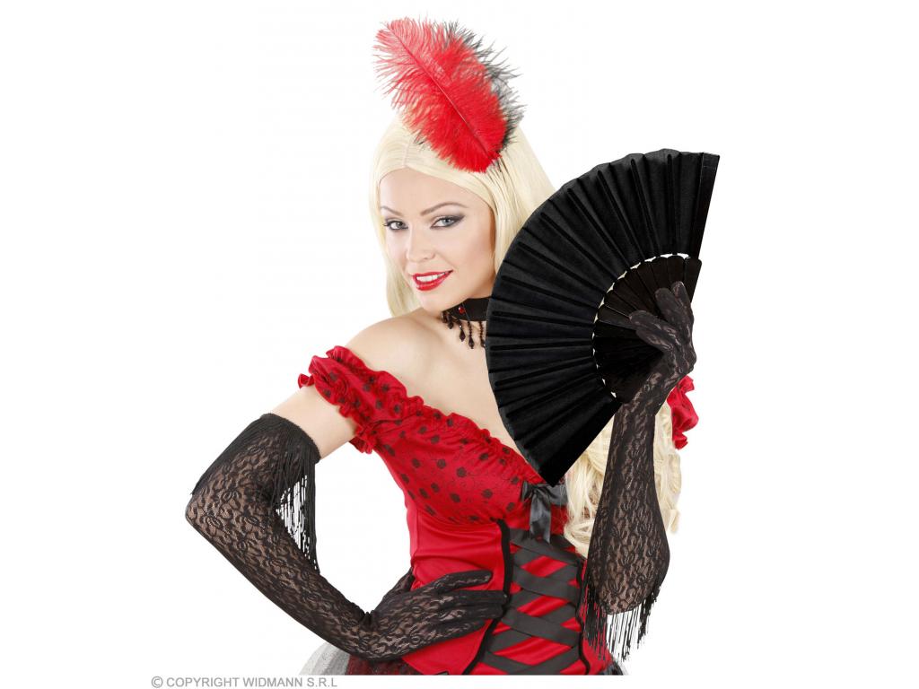 Fekete színű legyező, 23 cm