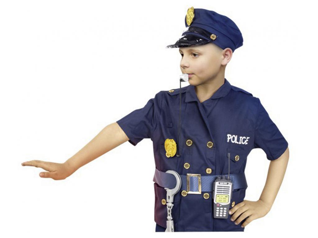 Rendőr jelmez: kabát és 6 kiegészítő Rendőr jelmez: kabát és 6 kiegészítő