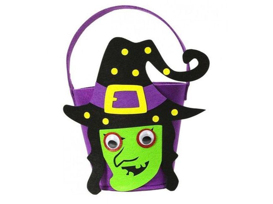 Halloweeni cukorkagyűjtő boszorkány kosár Halloweeni cukorkagyűjtő boszorkány kosár