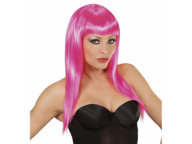 Pink hosszú, egyenes paróka