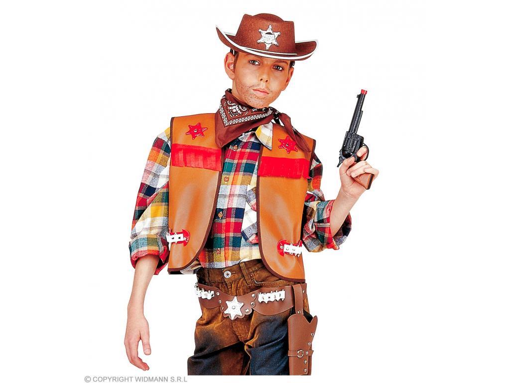 Cowboy mellény barna fiú jelmez