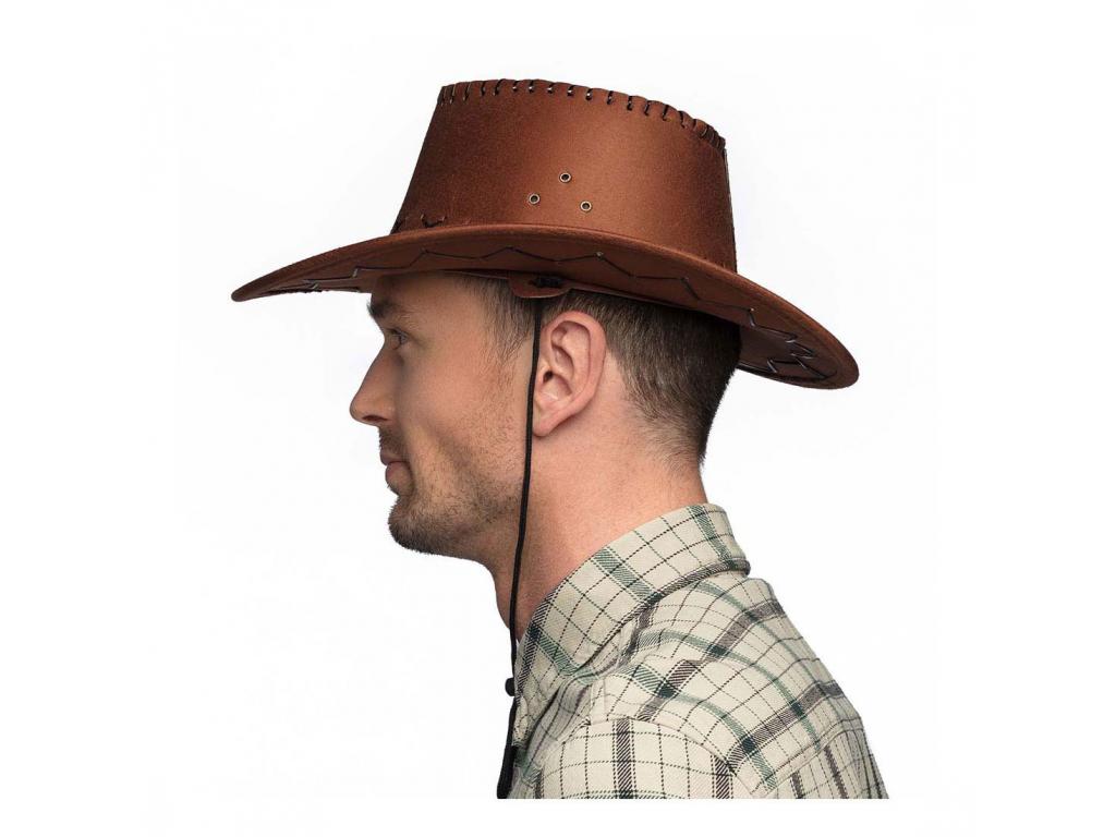 Elroy barna bőr kalap