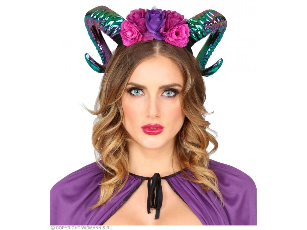 Birka szarv fejdísz virágokkal