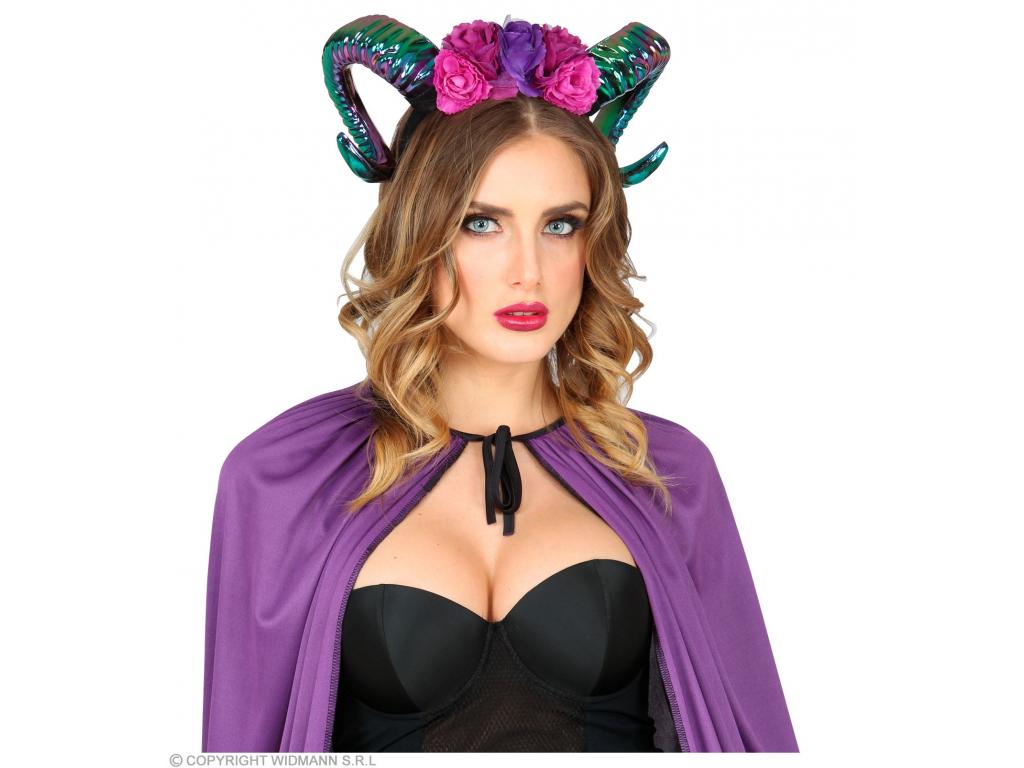 Birka szarv fejdísz virágokkal