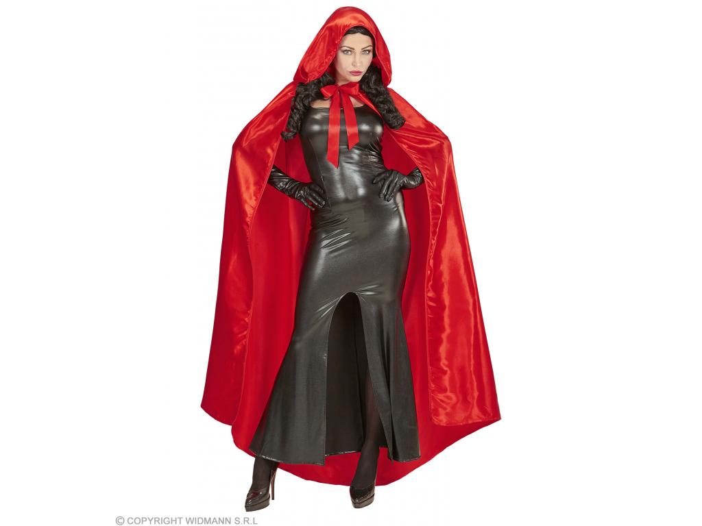 Piros szatén köpeny kapucnival női jelmez