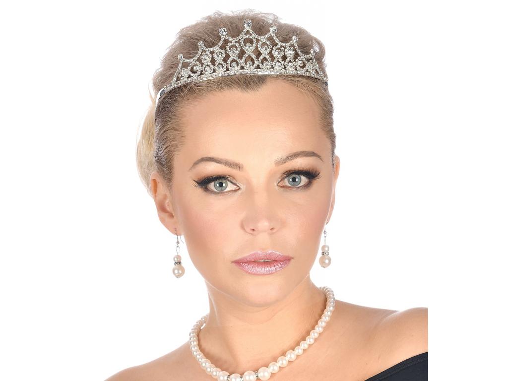 Tiara koronás strassz