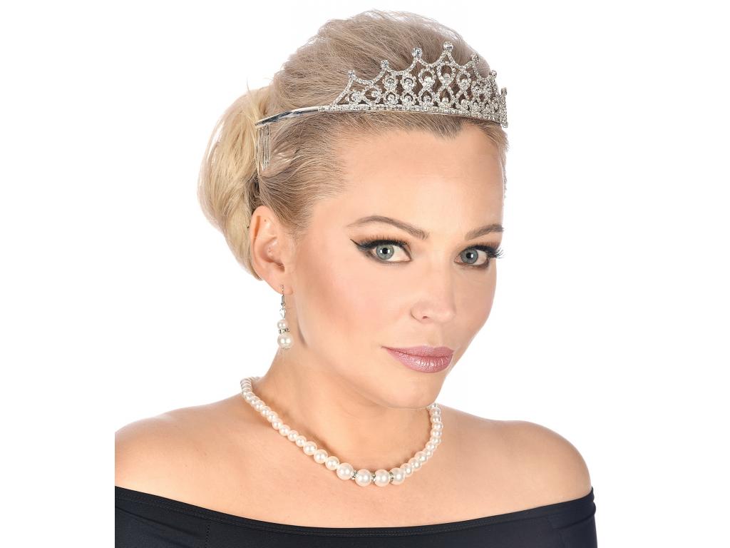 Tiara koronás strassz