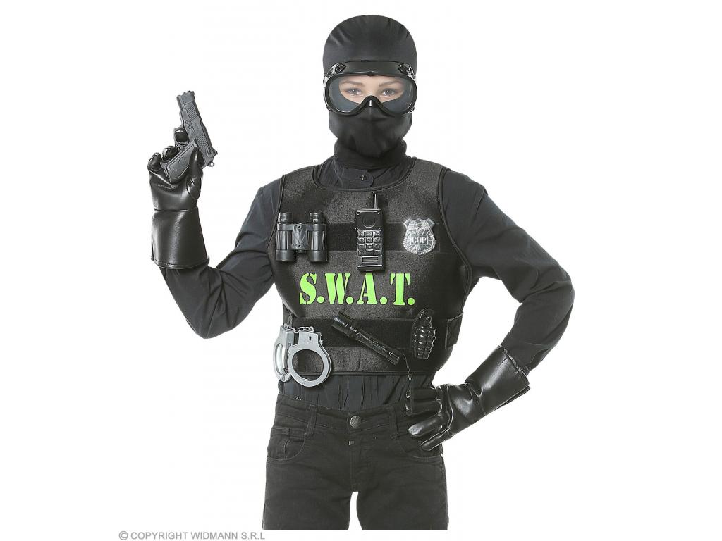 SWAT golyóálló mellény kiegészítőkkel fiú jelmez felnőtt általán