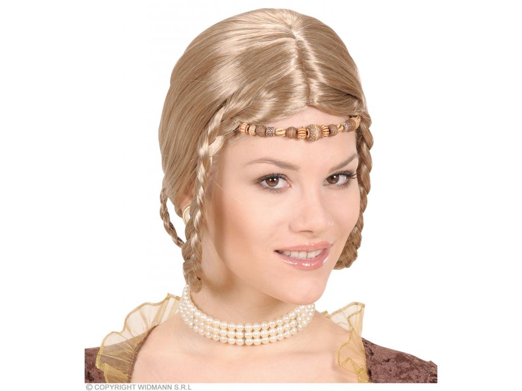 Reneszánsz hercegnő paróka, szőkésbarna