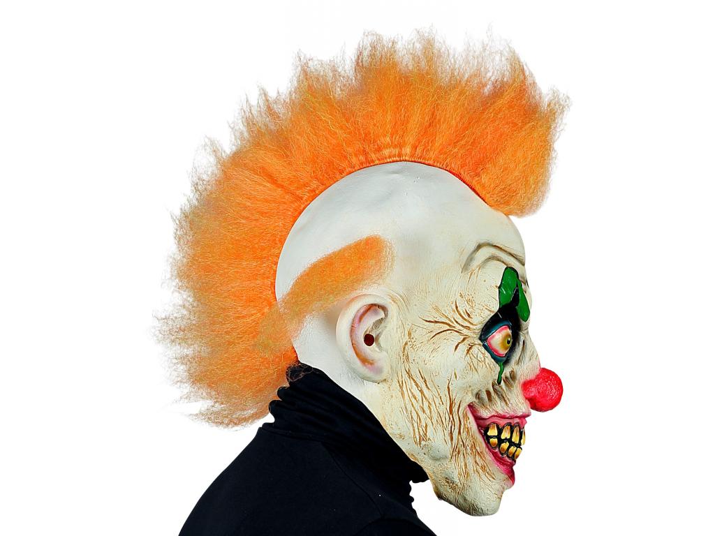 Halloweeni cirkuszi bohóc maszk hajjal