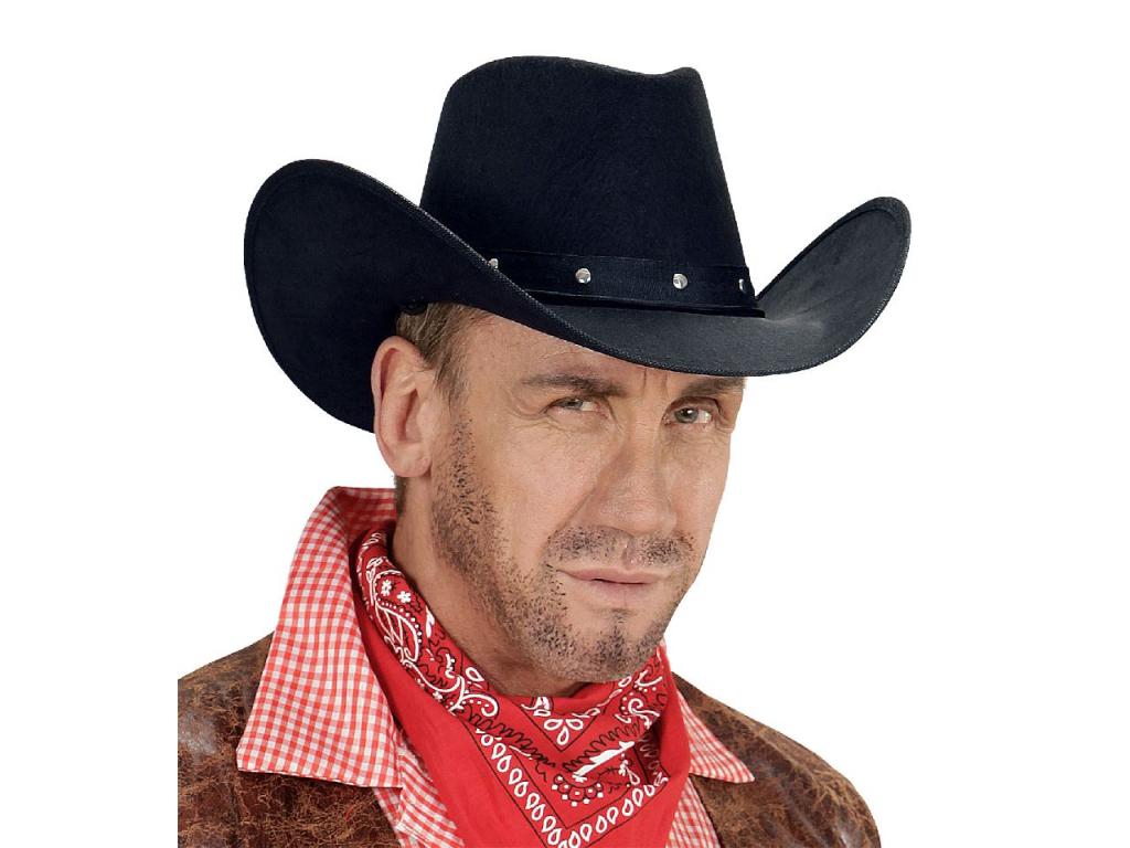 Fekete cowboykalap szegecsekkel