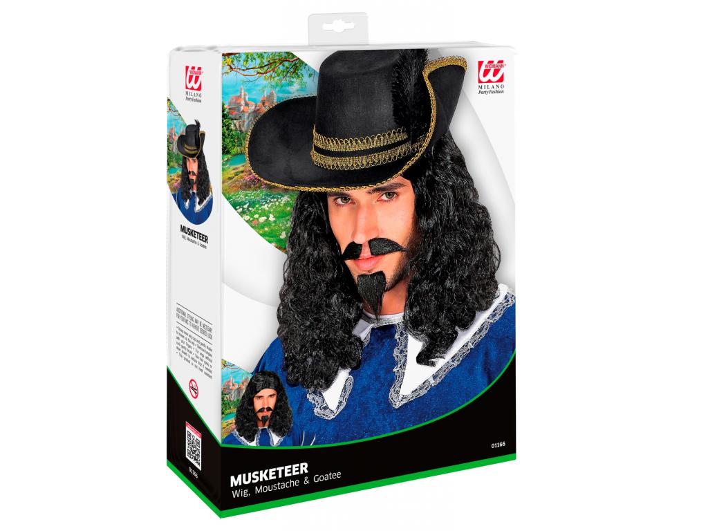 Muskétás paróka és bajusz