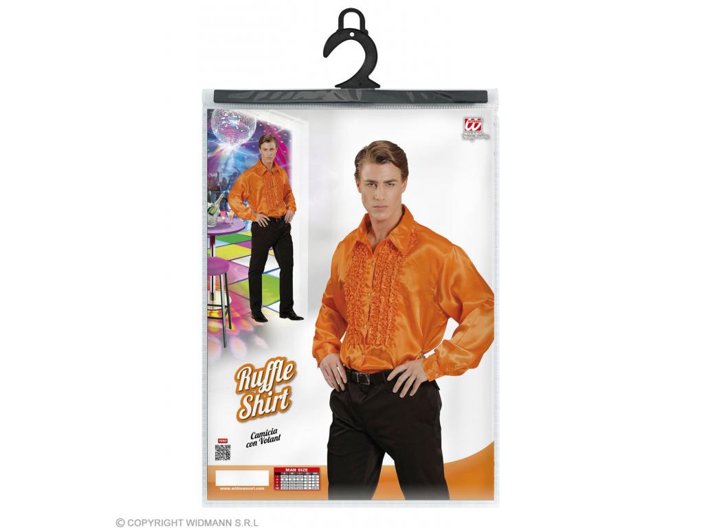 Fodros selyem ing, narancssárga férfi jelmez