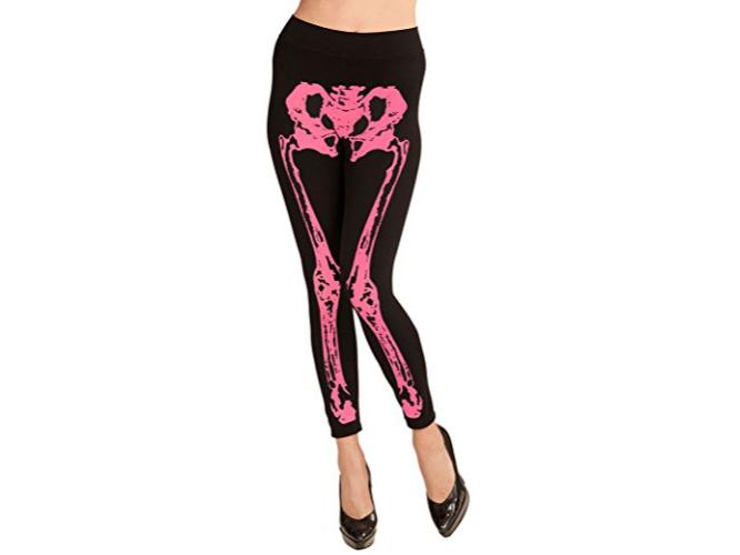 Neonpink csontázas 75 Den-es harisnya