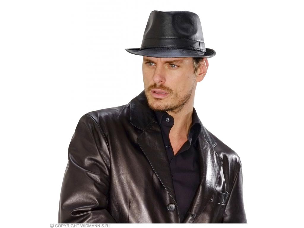 Fekete bőrhatású kalap