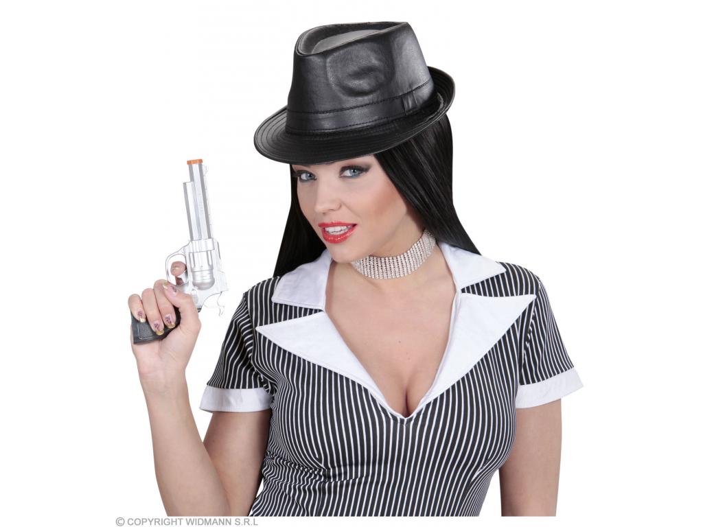 Fekete bőrhatású kalap