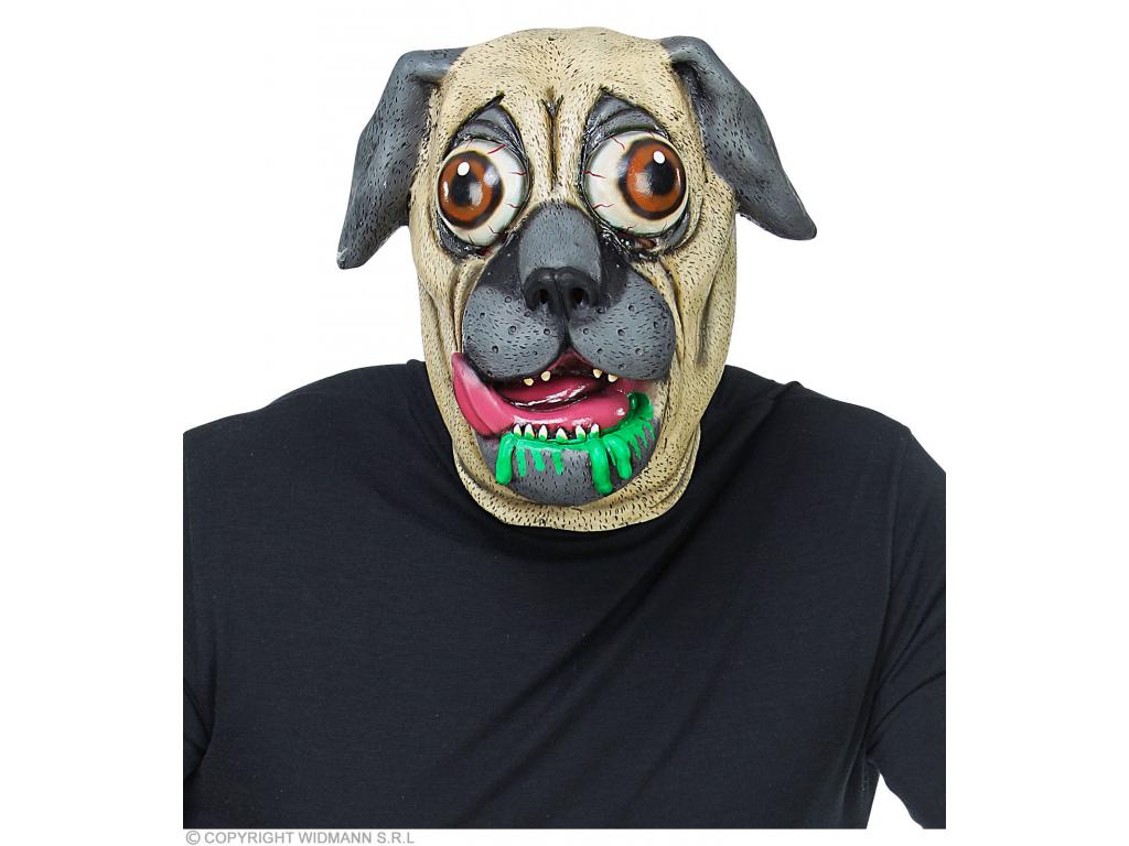 Bulldog kutya maszk óriás szemekkel