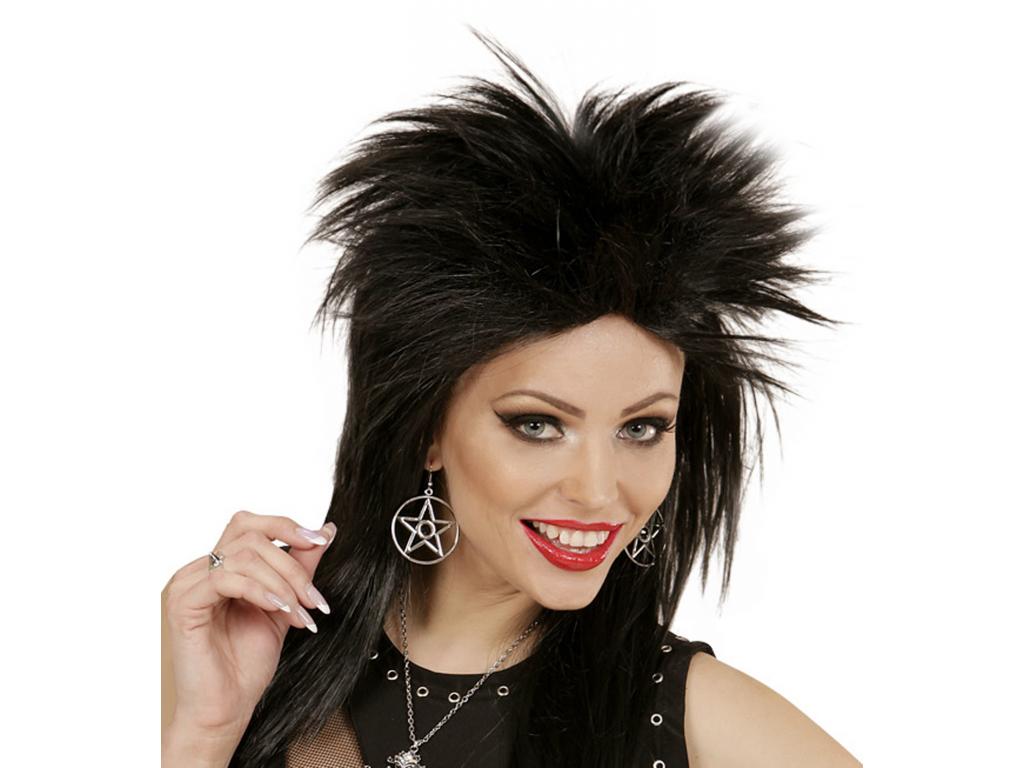 Ezüstszínű fülbevaló fekete díszkővel