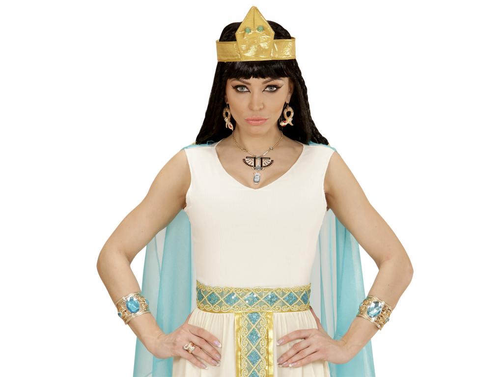 Aranyszínű kígyó fülbevaló vörös díszkövekkel