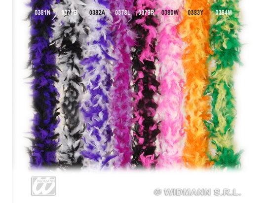 Toll boa sál, 180 cm, fekete-fehér