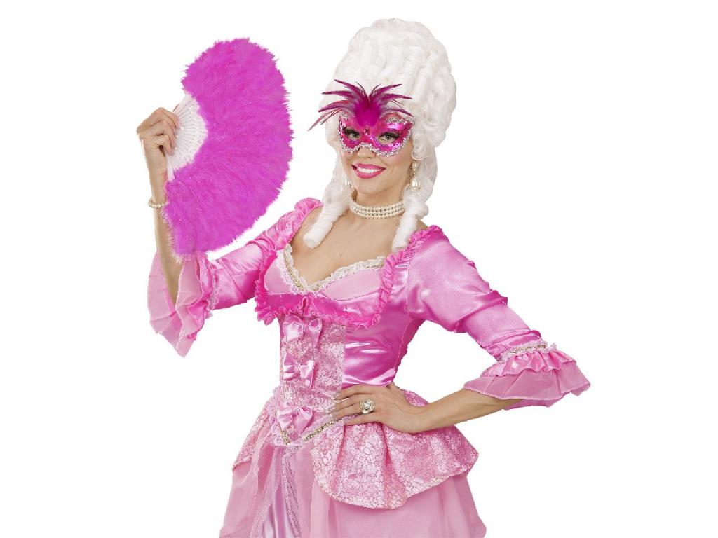 Velencei bárónő szemmaszk, flitterrel, ékkővel és tolldísszel, p