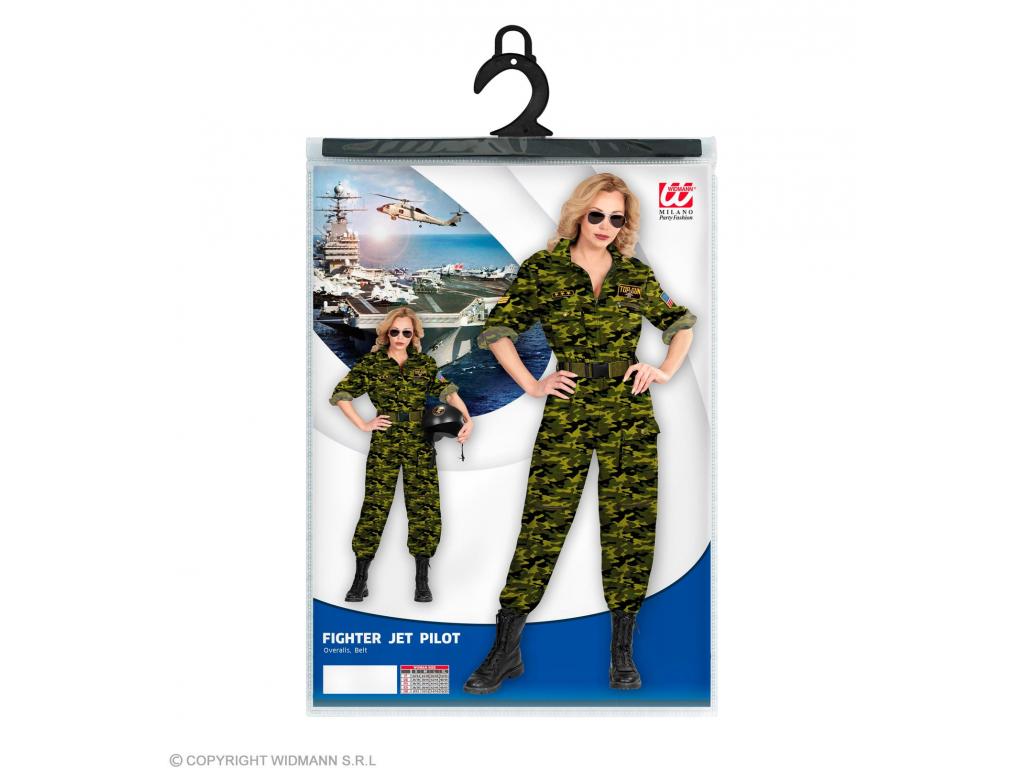 Vadászpilóta sötétzöld női jelmez