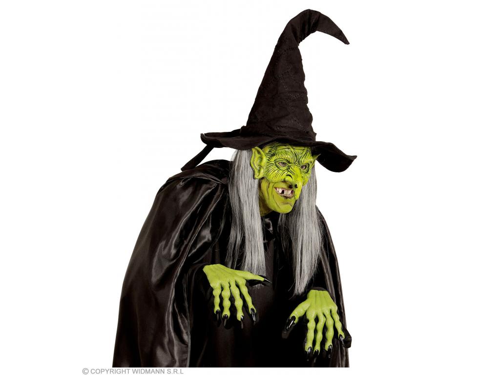 Zöld boszorkány maszk