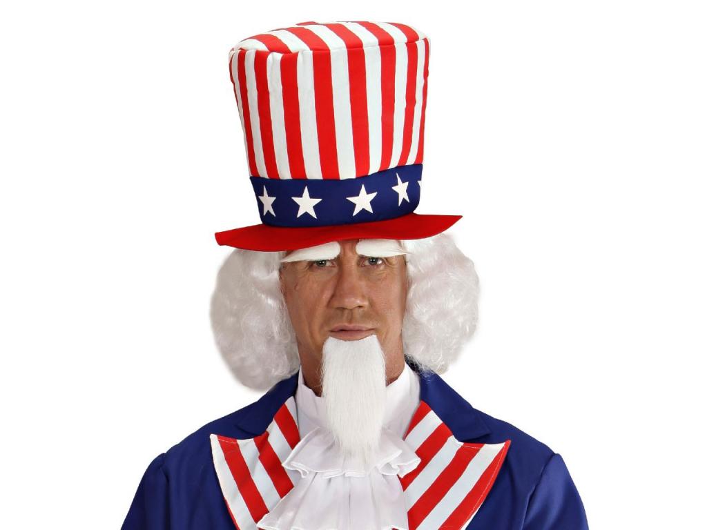 Uncle Sam szett (paróka, szemöldök, szakáll)