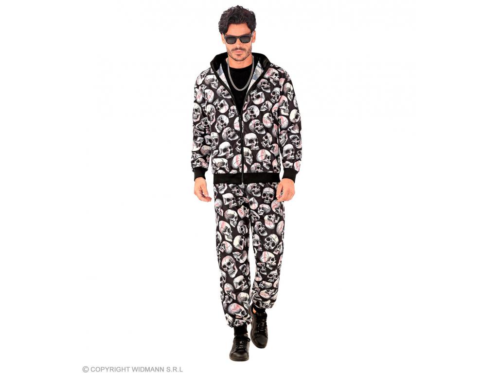 Halálfejes tréningruha unisex felnőtt jelmez