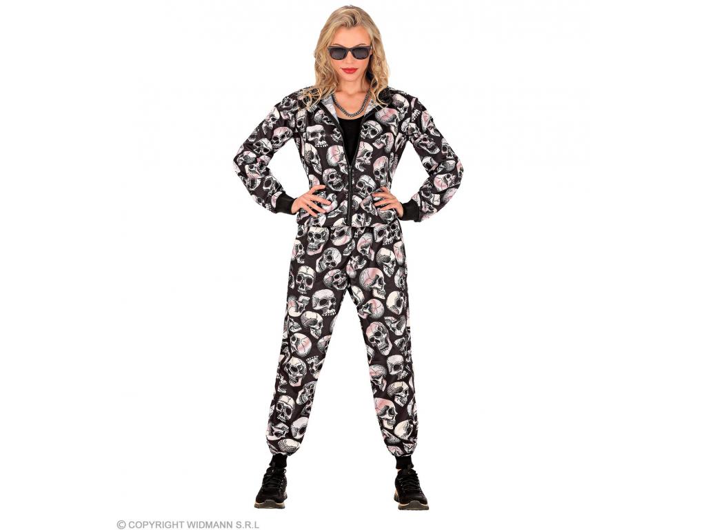 Halálfejes tréningruha unisex felnőtt jelmez