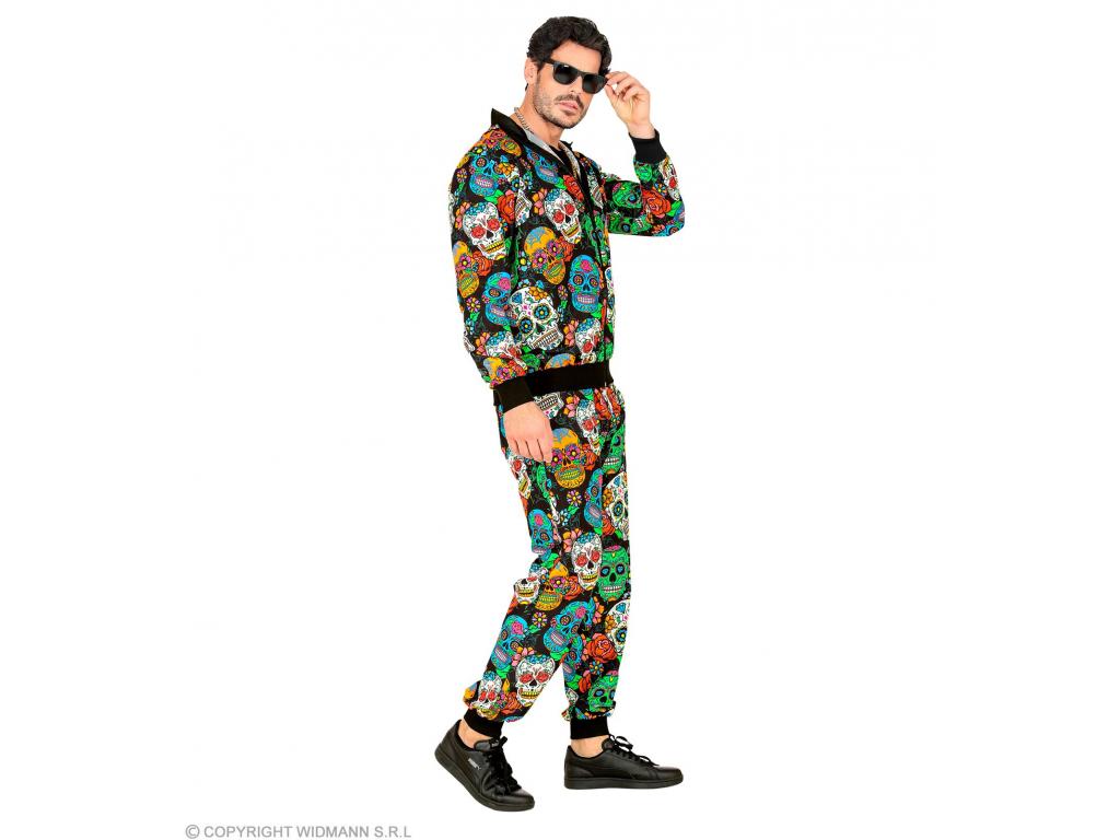 Halálfej mintás tréningruha unisex felnőtt jelmez