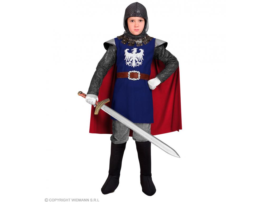 Lovag kék piros színben fiú jelmez