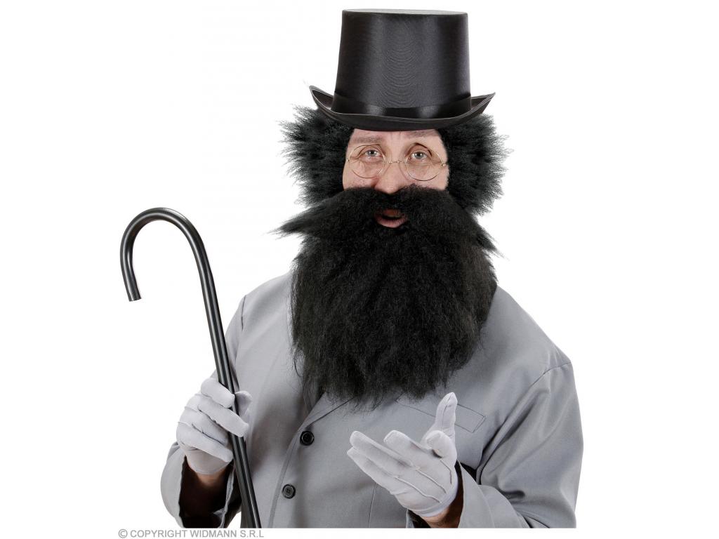 Extra dús körszakáll, fekete