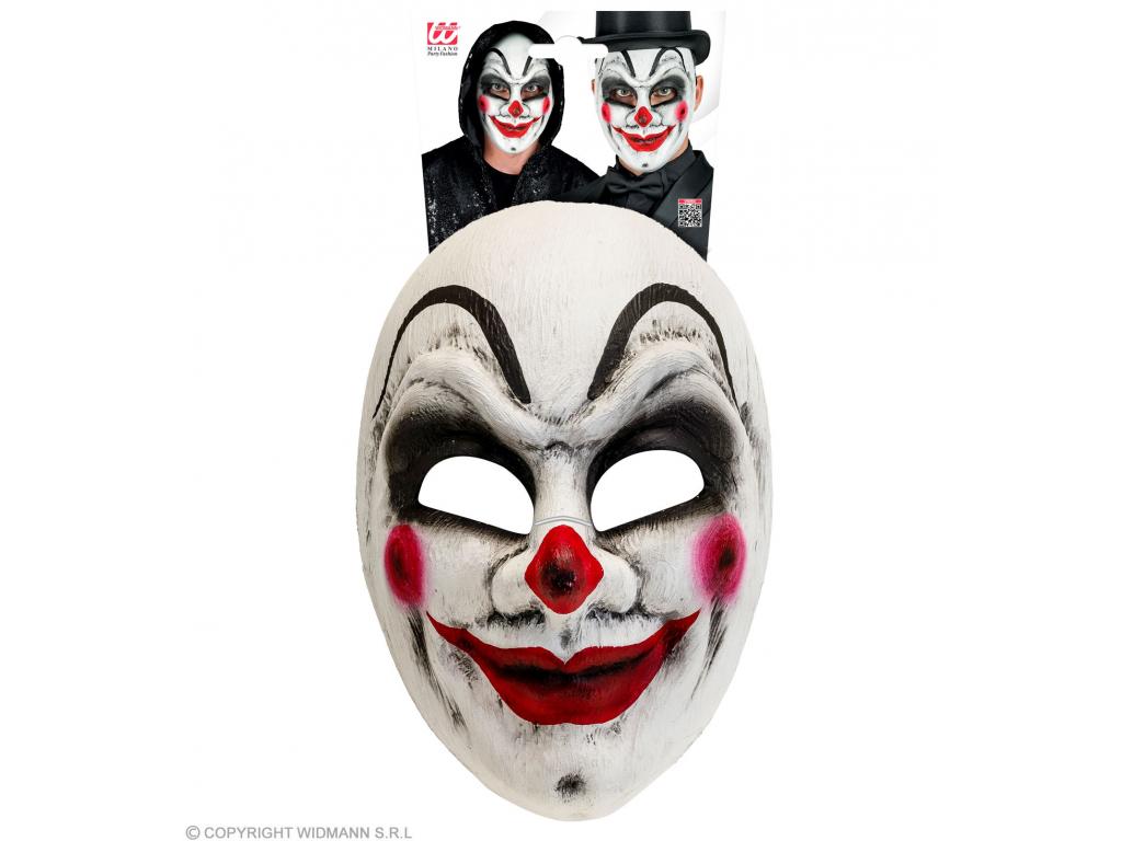 Commedia dell\'arte bohóc maszk fehér