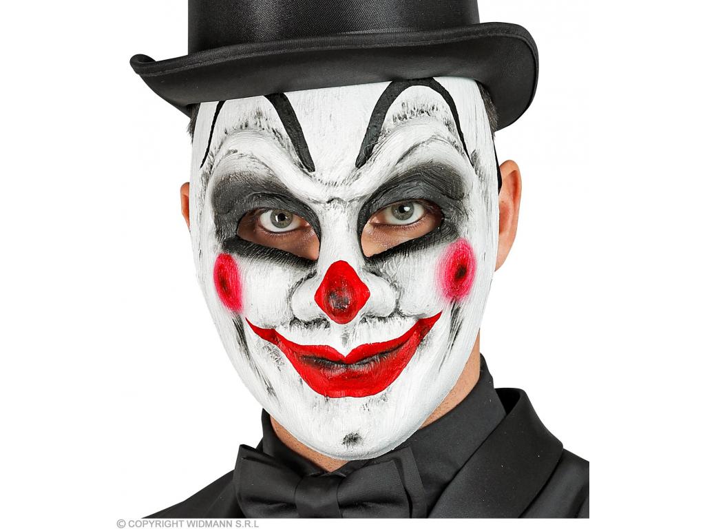 Commedia dell\'arte bohóc maszk fehér