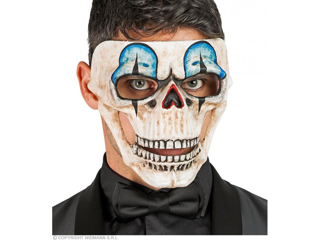 Commedia dell\'arte hahálfej maszk kék szemmel