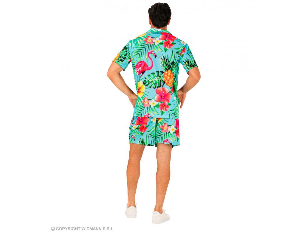 Nyári kék színes mintás party ruha férfi jelmez