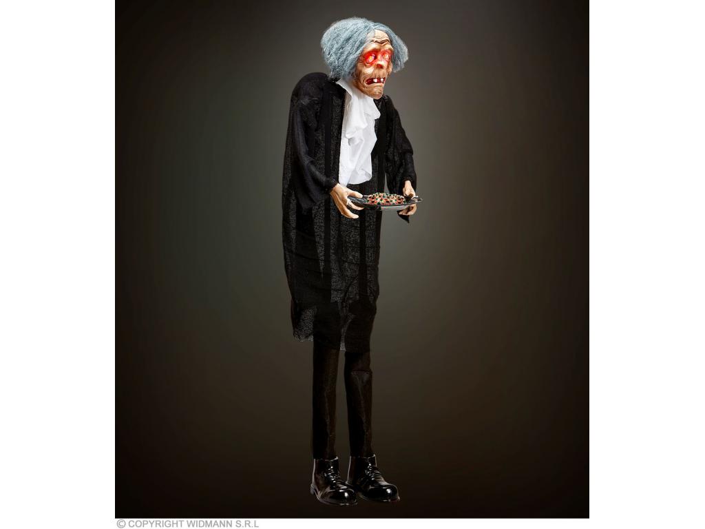 Komornyik tállal,piros villogó szemekkel 120 cm-es dekoácó