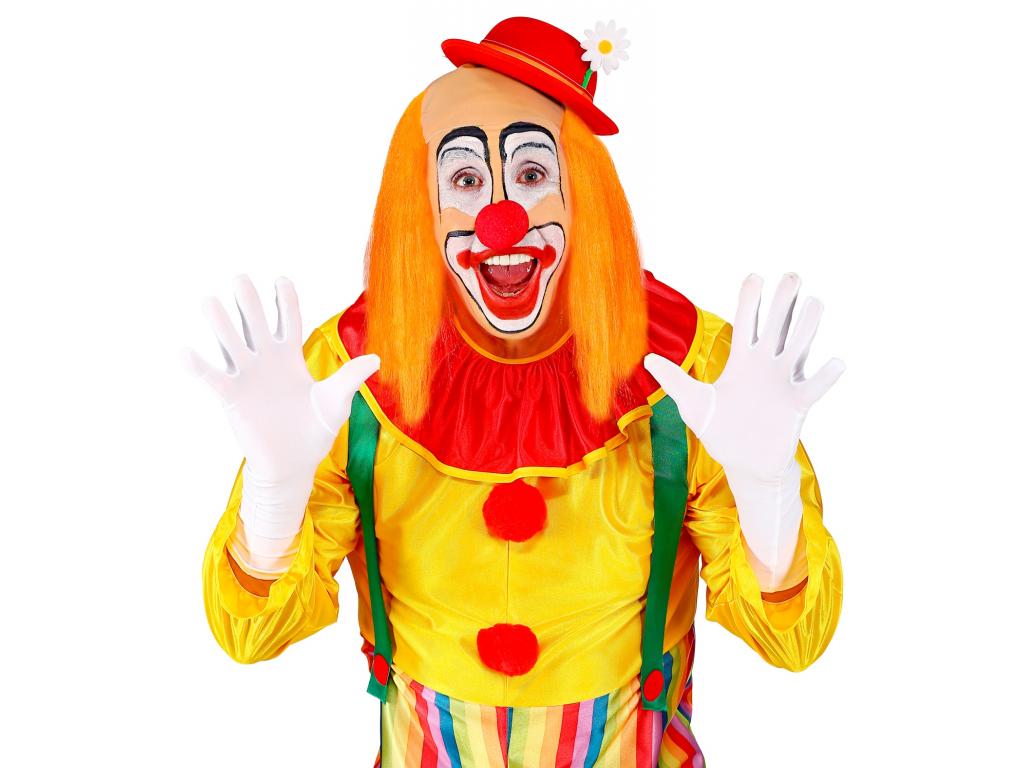 Bohóc kopasz fej narancssárga hajjal